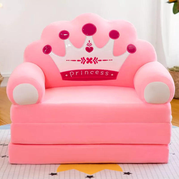 2 IN 1 FOLDABLE BABY SOFA-SEATER FOR KIDS - PRINCESS
