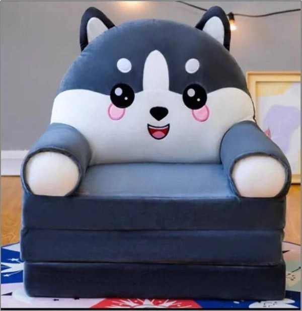 2 IN 1 FOLDABLE BABY SOFA-SEATER FOR KIDS - HUSKY