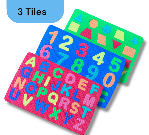 MULTICOLOR FOAM PUZZLE MAT - SET OF 3