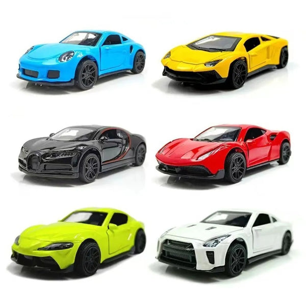 1:43 MINI METAL ALLOY MODEL CAR SET - 6PCS