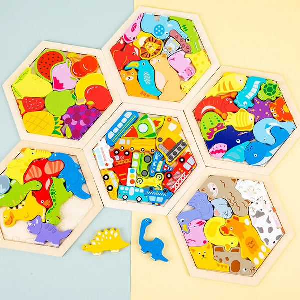 3D WOODEN PUZZLE GAME FOR KIDS