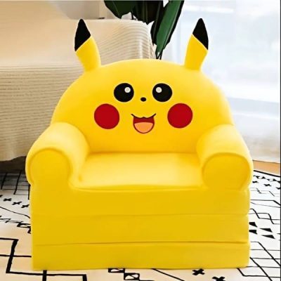 2 IN 1 FOLDABLE BABY SOFA-SEATER FOR KIDS - PIKACHU