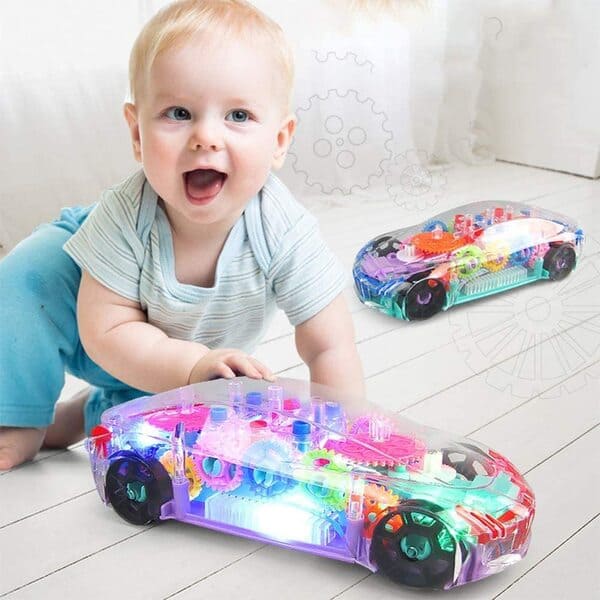 TRANSPARENT TOY CAR WITH MUSIC & LIGHTS