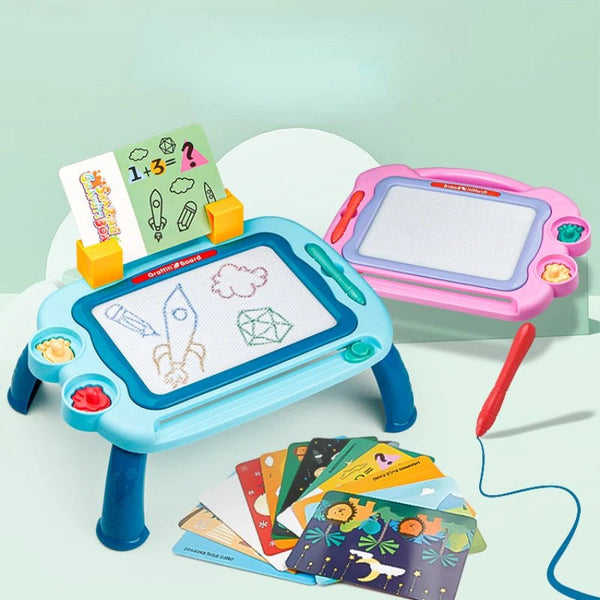 MAGNETIC DRAWING BOARD TABLE WITH FLASH CARDS